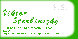 viktor sterbinszky business card